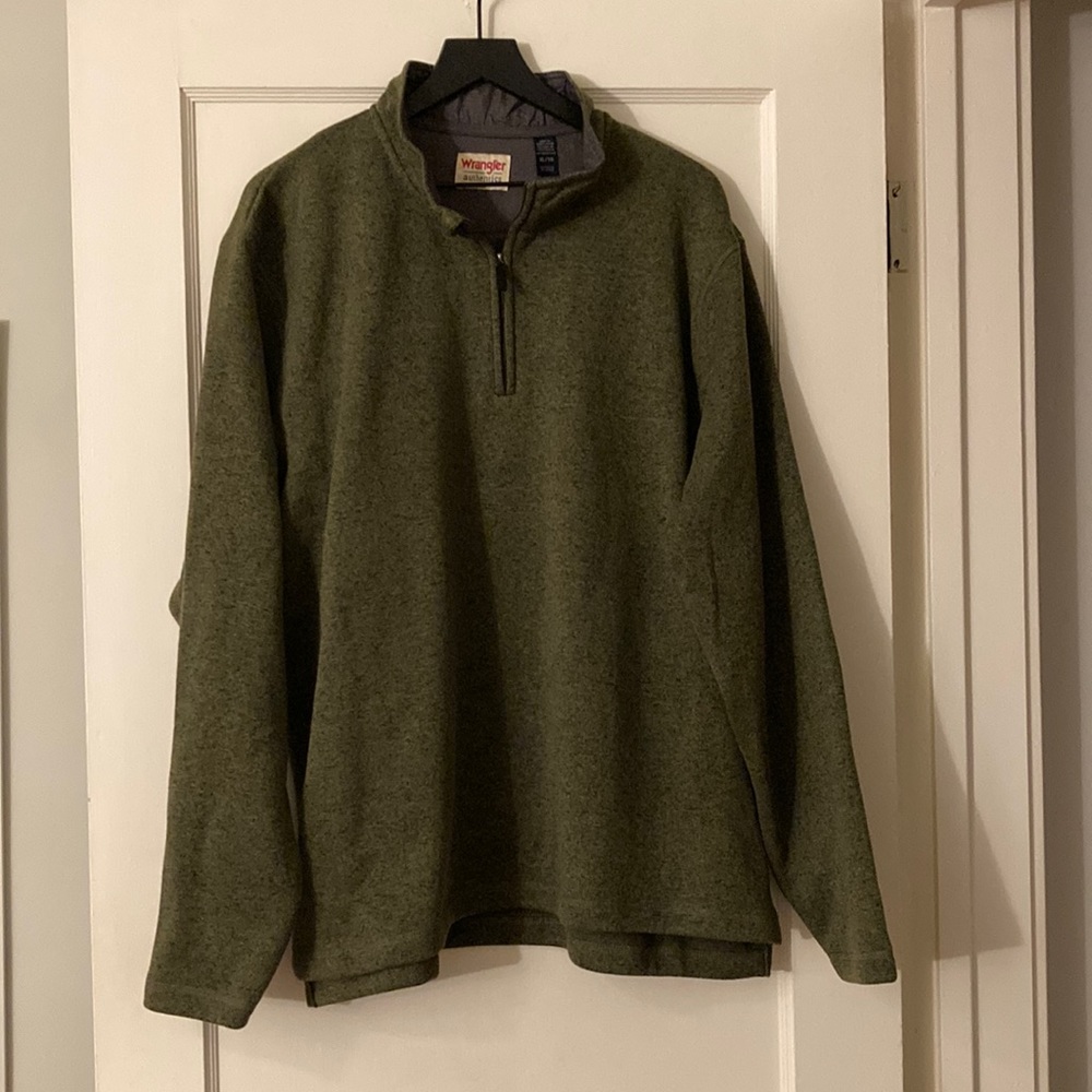 Wrangler green fleece quarter zip size XL